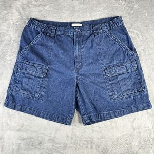 Savane Cargo‎ Shorts Mens 40 Blue Denim Utility Pockets Outdoor Relaxed Fit